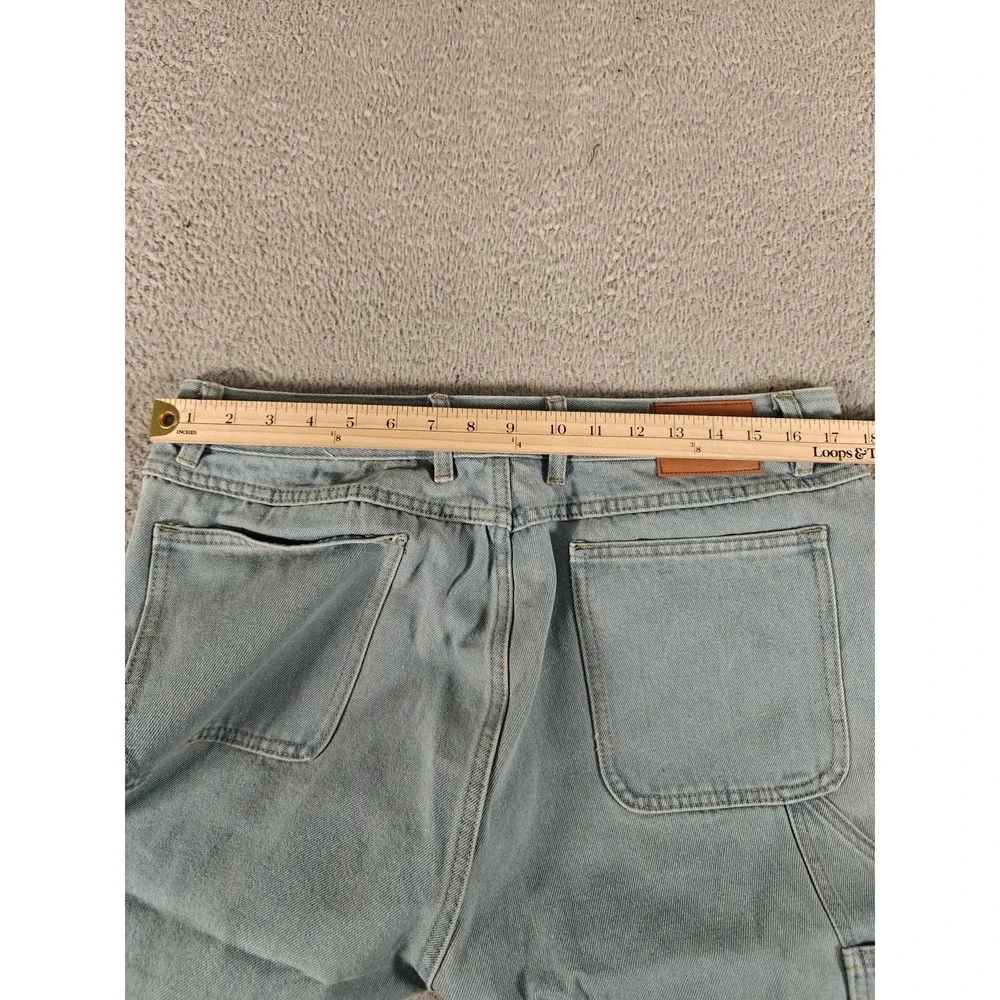 Civil‎ Regime Denim Jean Cargo Shorts Mens 32 Blue Carpenter Workwear New